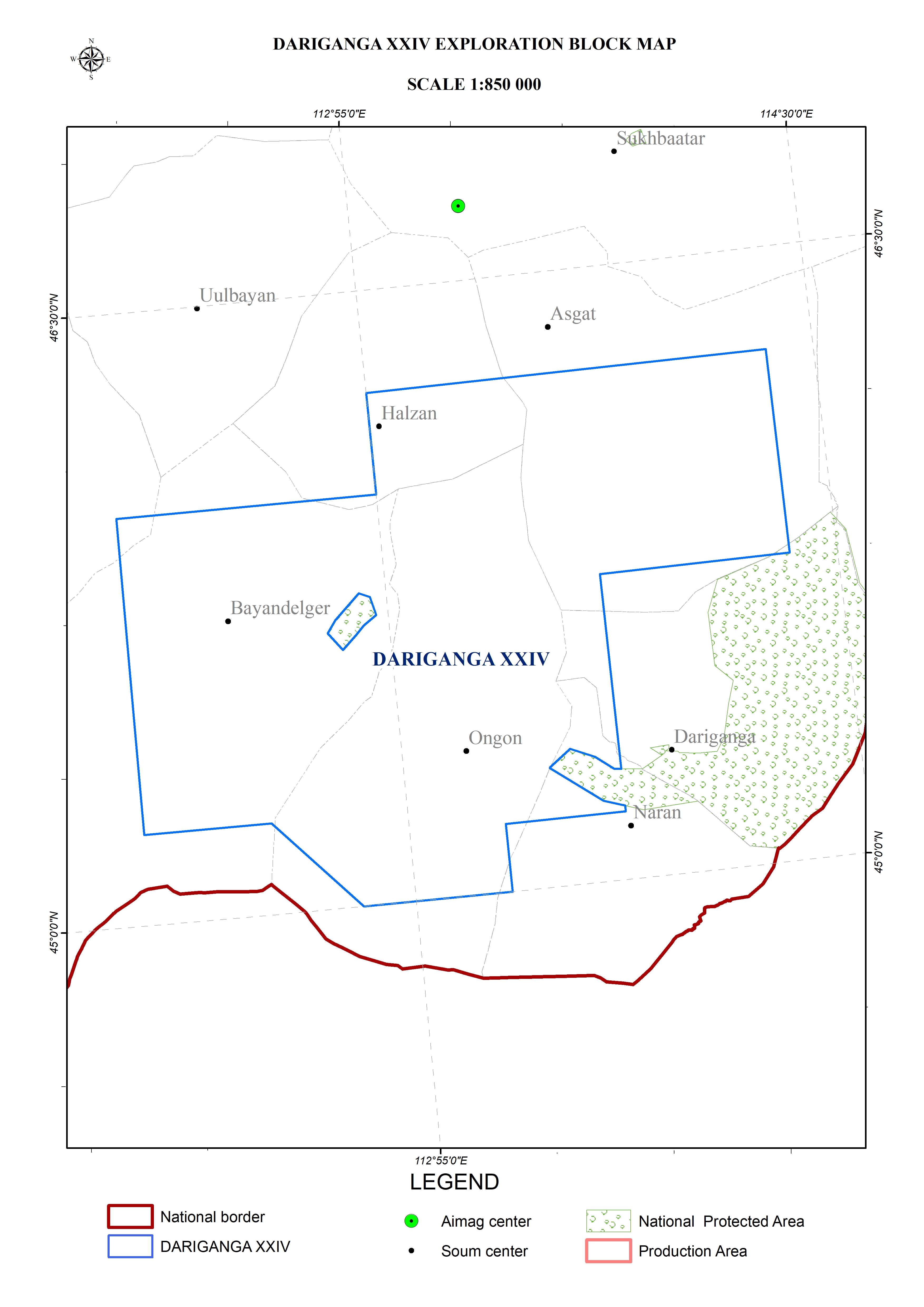 Closing Date Announcement for Dariganga XXIV exploration Block